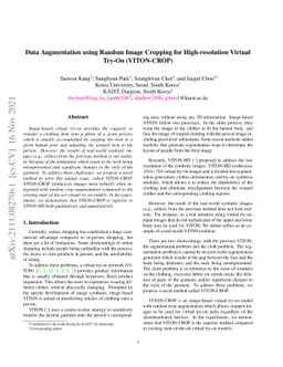 Data Augmentation using Random Image Cropping for High-resolution
  Virtual Try-On (VITON-CROP)