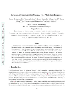 Bayesian Optimization for Cascade-type Multi-stage Processes