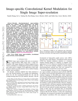 Image-specific Convolutional Kernel Modulation for Single Image
  Super-resolution
