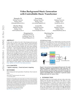 Video Background Music Generation with Controllable Music Transformer