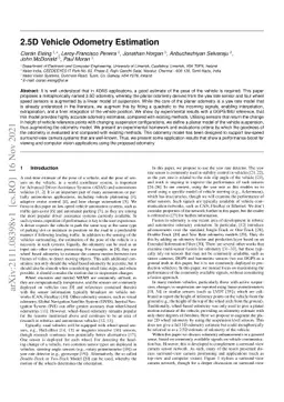 2.5D Vehicle Odometry Estimation