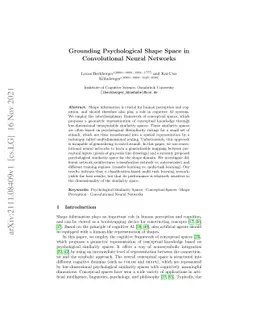 Grounding Psychological Shape Space in Convolutional Neural Networks