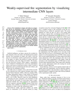 Weakly-supervised fire segmentation by visualizing intermediate CNN
  layers