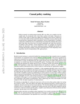 Causal policy ranking