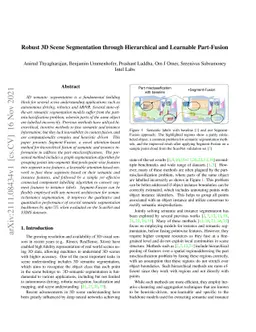 Robust 3D Scene Segmentation through Hierarchical and Learnable
  Part-Fusion