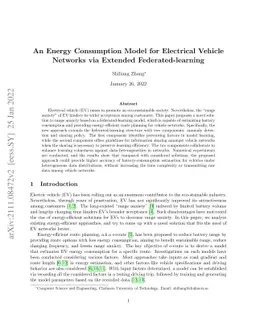 An Energy Consumption Model for Electrical Vehicle Networks via Extended
  Federated-learning