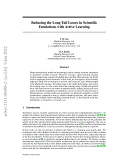 Reducing the Long Tail Losses in Scientific Emulations with Active
  Learning