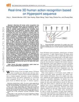 Real-time 3D human action recognition based on Hyperpoint sequence
