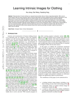 Learning Intrinsic Images for Clothing