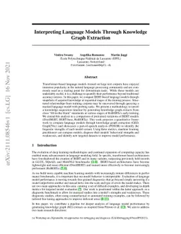 Interpreting Language Models Through Knowledge Graph Extraction
