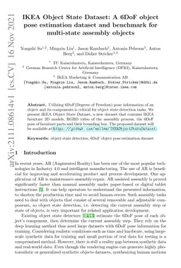 IKEA Object State Dataset: A 6DoF object pose estimation dataset and
  benchmark for multi-state assembly objects