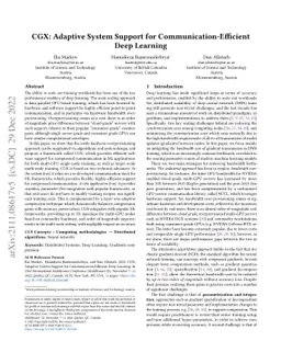 CGX: Adaptive System Support for Communication-Efficient Deep Learning