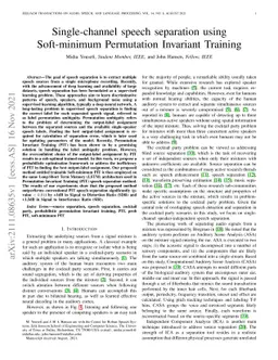 Single-channel speech separation using Soft-minimum Permutation
  Invariant Training