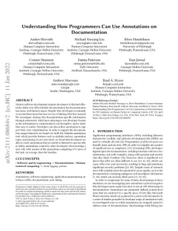 Understanding How Programmers Can Use Annotations on Documentation