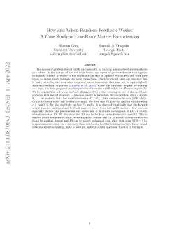 How and When Random Feedback Works: A Case Study of Low-Rank Matrix
  Factorization