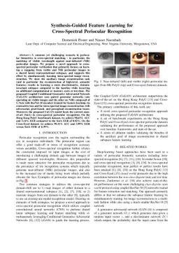 Synthesis-Guided Feature Learning for Cross-Spectral Periocular
  Recognition