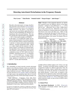 Detecting AutoAttack Perturbations in the Frequency Domain