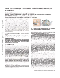 DeltaConv: Anisotropic Operators for Geometric Deep Learning on Point
  Clouds