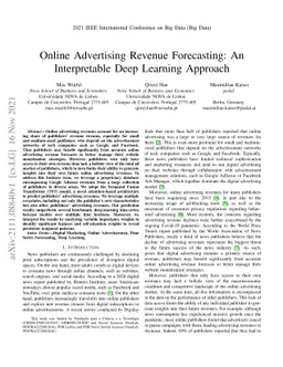 Online Advertising Revenue Forecasting: An Interpretable Deep Learning
  Approach