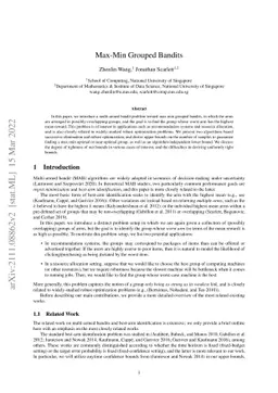 Max-Min Grouped Bandits