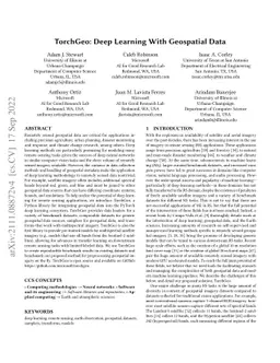 TorchGeo: Deep Learning With Geospatial Data