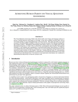 Achieving Human Parity on Visual Question Answering