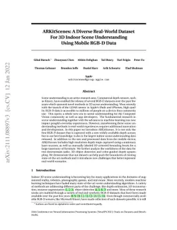 ARKitScenes: A Diverse Real-World Dataset For 3D Indoor Scene
  Understanding Using Mobile RGB-D Data