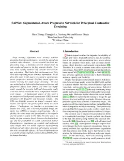 SAPNet: Segmentation-Aware Progressive Network for Perceptual
  Contrastive Deraining