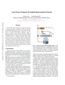 Local Texture Estimator for Implicit Representation Function