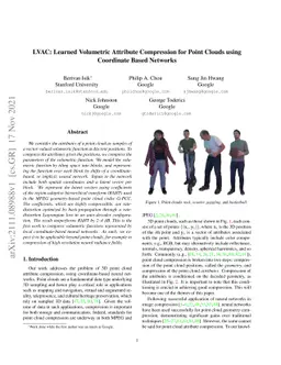 LVAC: Learned Volumetric Attribute Compression for Point Clouds using
  Coordinate Based Networks