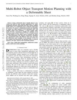 Multi-Robot Object Transport Motion Planning with a Deformable Sheet