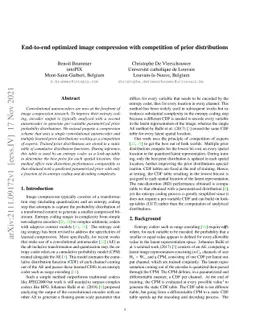End-to-end optimized image compression with competition of prior
  distributions