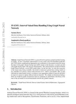 IV-GNN : Interval Valued Data Handling Using Graph Neural Network