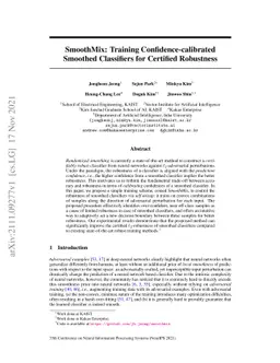 SmoothMix: Training Confidence-calibrated Smoothed Classifiers for
  Certified Robustness