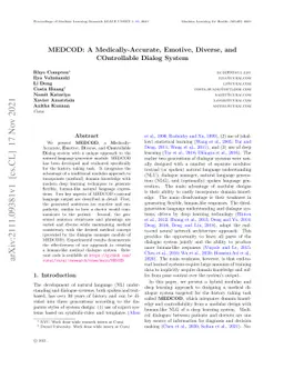 MEDCOD: A Medically-Accurate, Emotive, Diverse, and Controllable Dialog
  System