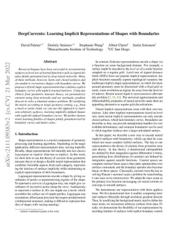 DeepCurrents: Learning Implicit Representations of Shapes with
  Boundaries