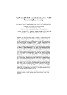 Fine-Grained Vehicle Classification in Urban Traffic Scenes using Deep
  Learning
