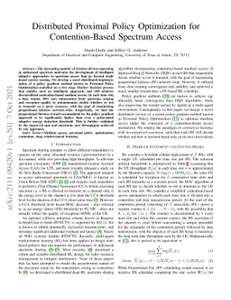 Distributed Proximal Policy Optimization for Contention-Based Spectrum
  Access
