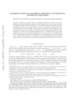 Gradient flows on graphons: existence, convergence, continuity equations