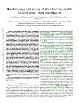 Benchmarking and scaling of deep learning models for land cover image
  classification