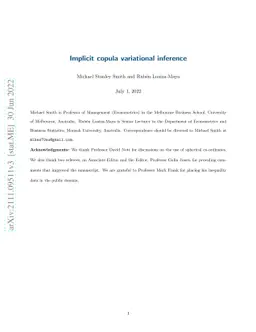 Implicit copula variational inference