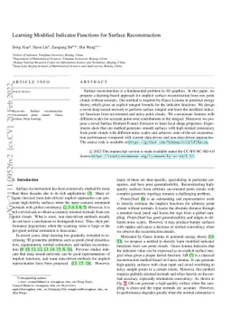 Learning Modified Indicator Functions for Surface Reconstruction
