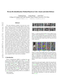 Person Re-identification Method Based on Color Attack and Joint Defence