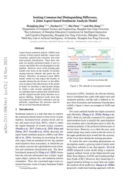 Seeking Common but Distinguishing Difference, A Joint Aspect-based
  Sentiment Analysis Model