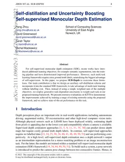 SUB-Depth: Self-distillation and Uncertainty Boosting Self-supervised
  Monocular Depth Estimation