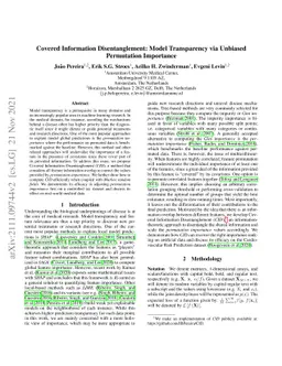 Covered Information Disentanglement: Model Transparency via Unbiased
  Permutation Importance