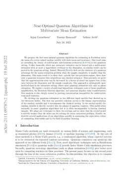 Near-Optimal Quantum Algorithms for Multivariate Mean Estimation