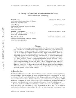 A Survey of Zero-shot Generalisation in Deep Reinforcement Learning