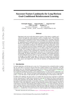 Successor Feature Landmarks for Long-Horizon Goal-Conditioned
  Reinforcement Learning