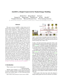 SimMIM: A Simple Framework for Masked Image Modeling
